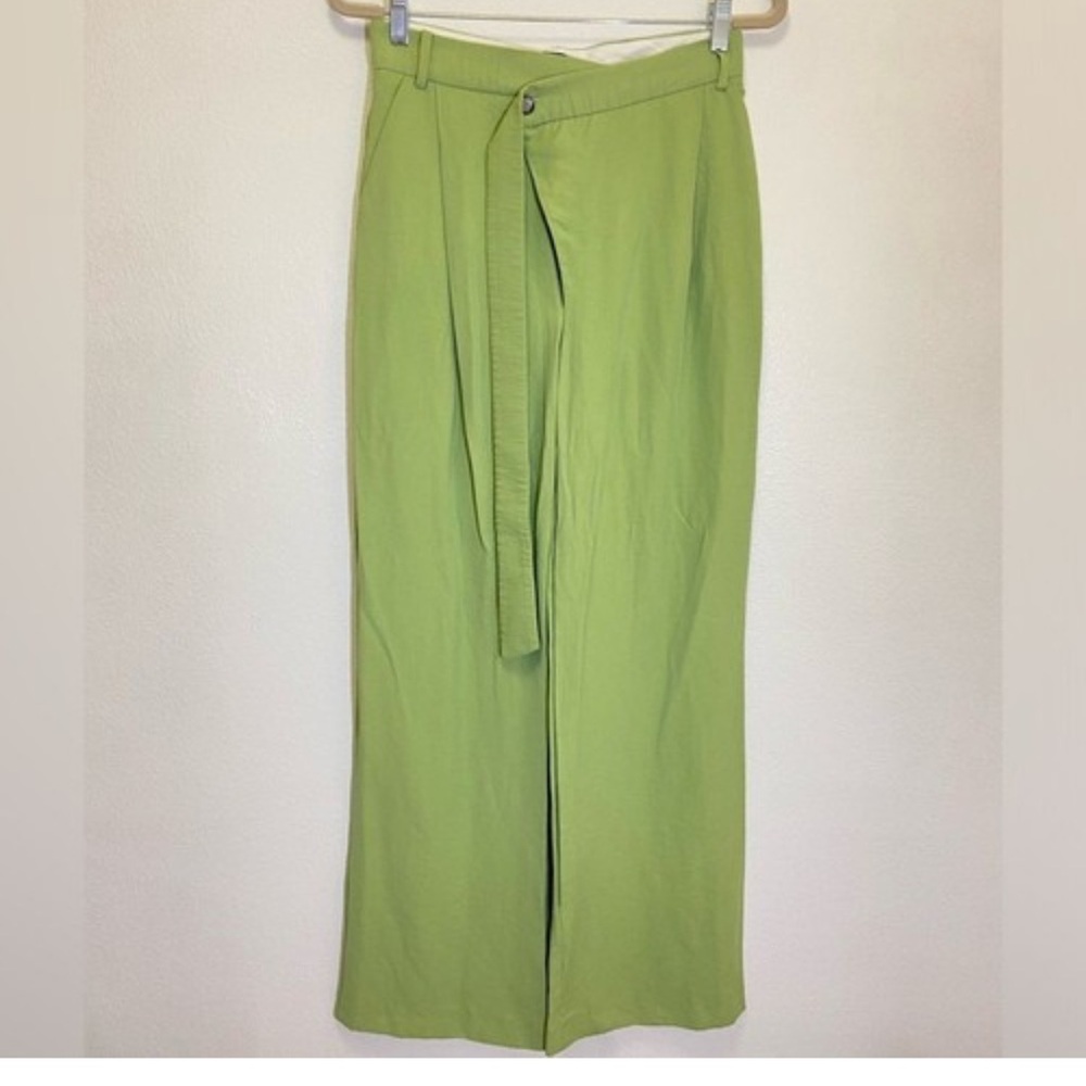 Flowing Wide Leg Pants in Green
